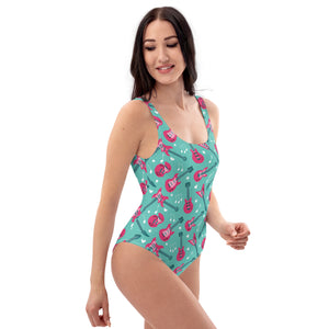 One-Piece Swimsuit, Beach Wear, Musical Bathing Suite, Travel, Gift