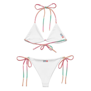 All-over print recycled string bikini, Swim wear, Beach Wear, Bathing suit