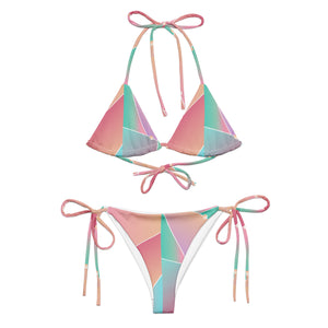 All-over print recycled string bikini, Swim wear, Beach Wear, Bathing suit