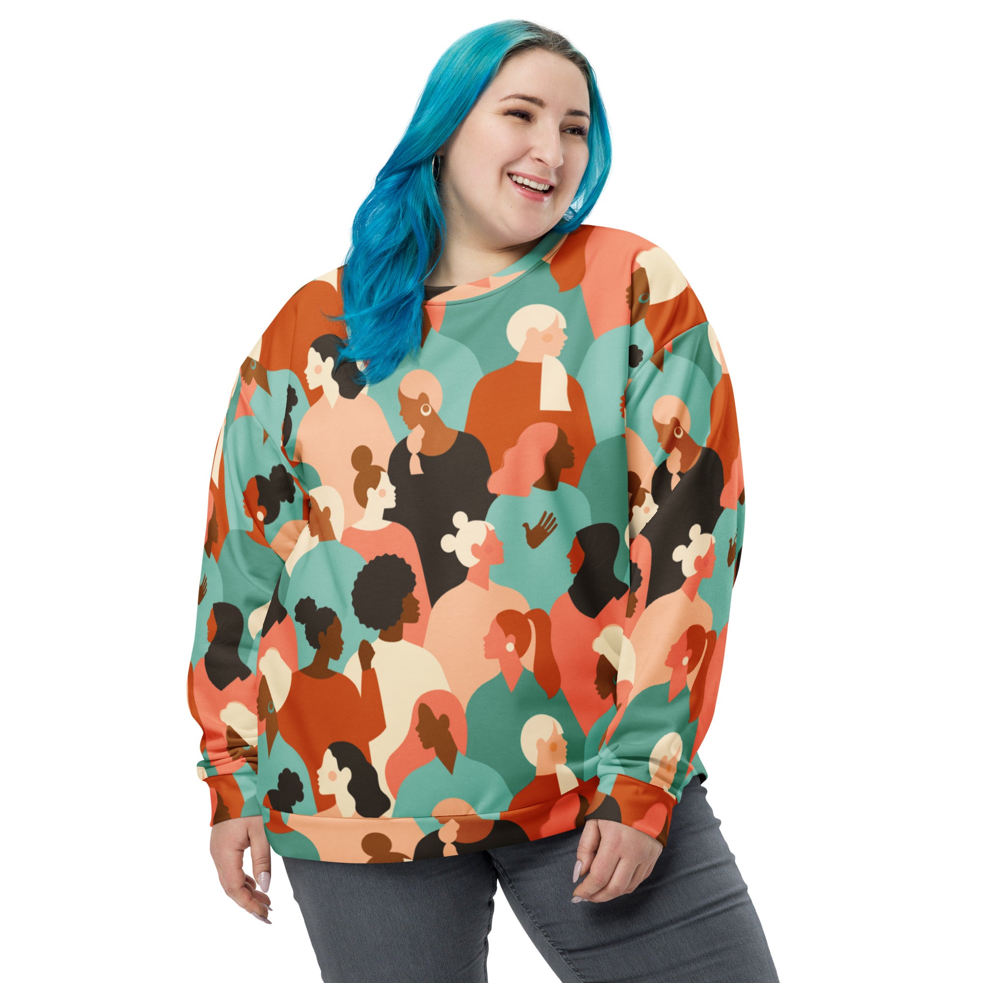 Unisex Sweatshirt, Multicolor, Everyday, Modern Sweatshirt