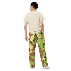 All-over print unisex wide-leg pants, Military Pants, Relaxing Pants, S to 3 XL