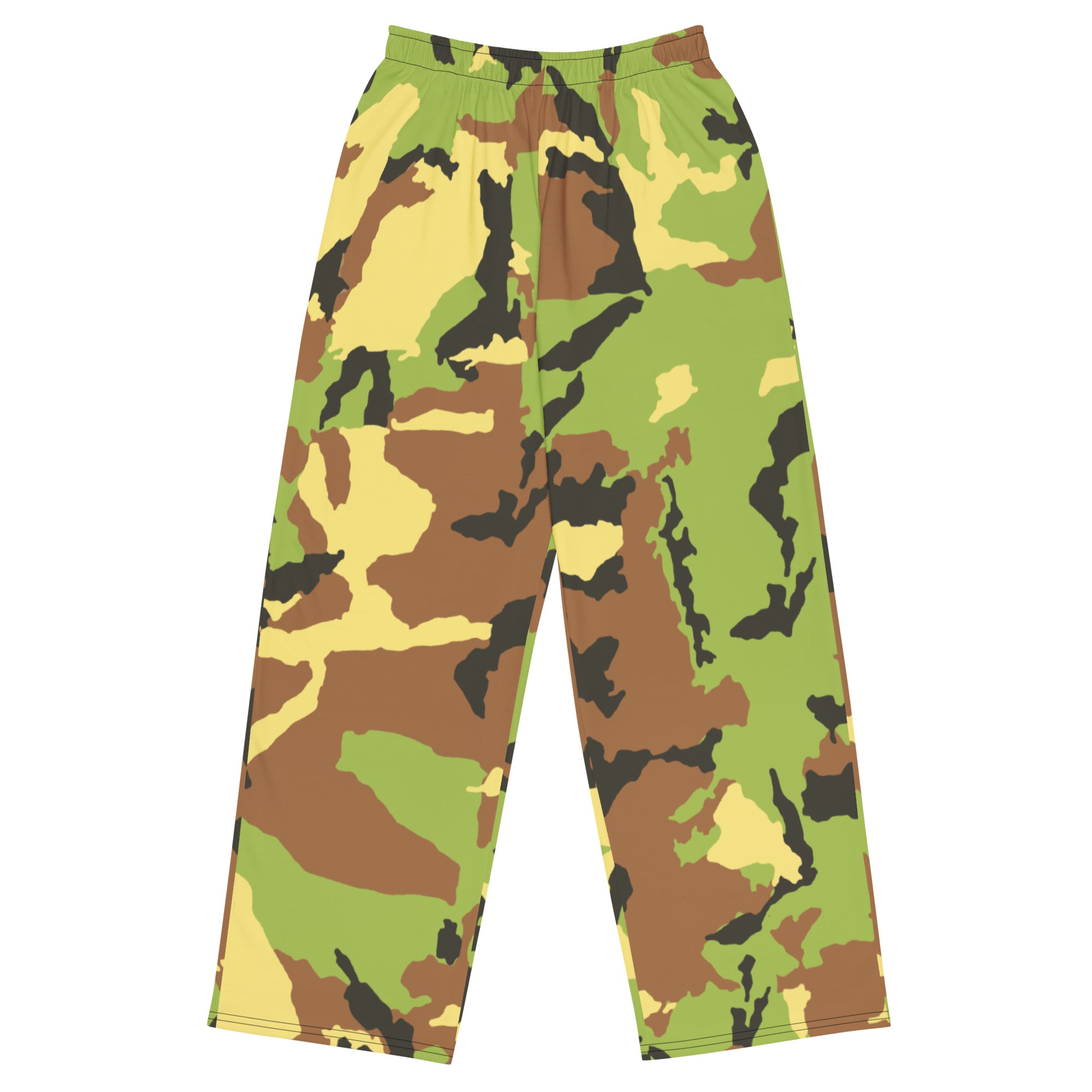 All-over print unisex wide-leg pants, Military Pants, Relaxing Pants, S to 3 XL