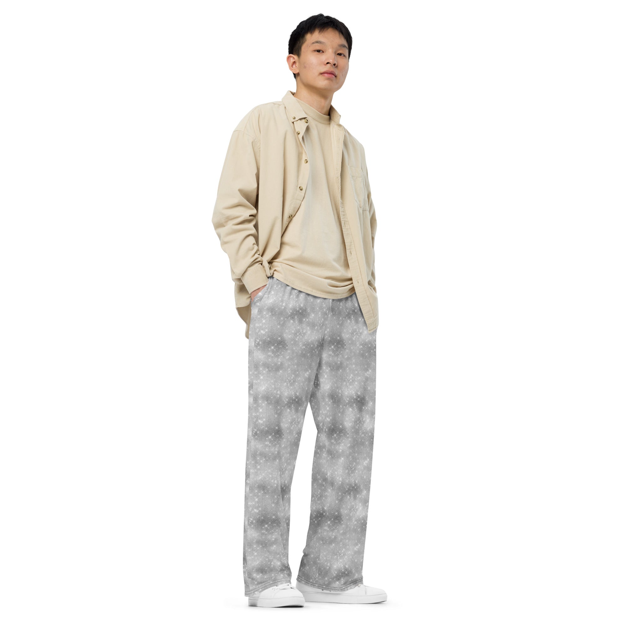 All-over print unisex wide-leg pants, Stylish- Relax pants, Back to School