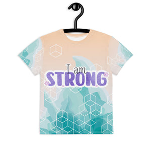 Youth crew neck t-shirt, I Am Strong T Shirt, Youth Short Sleeve