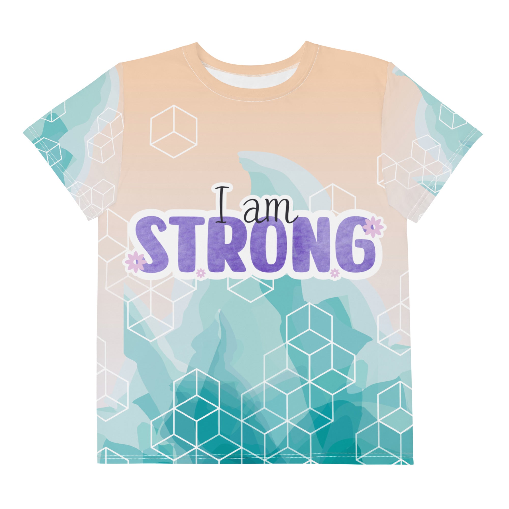 Youth crew neck t-shirt, I Am Strong T Shirt, Youth Short Sleeve
