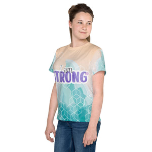 Youth crew neck t-shirt, I Am Strong T Shirt, Youth Short Sleeve