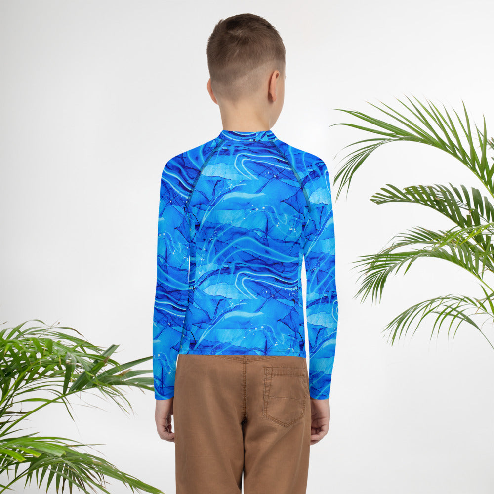 Youth Rash Guard shirt.  swim wear, beach wear, bathing suit