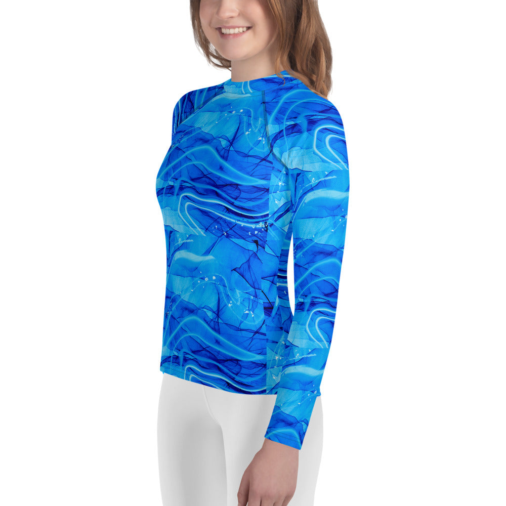 Youth Rash Guard shirt.  swim wear, beach wear, bathing suit