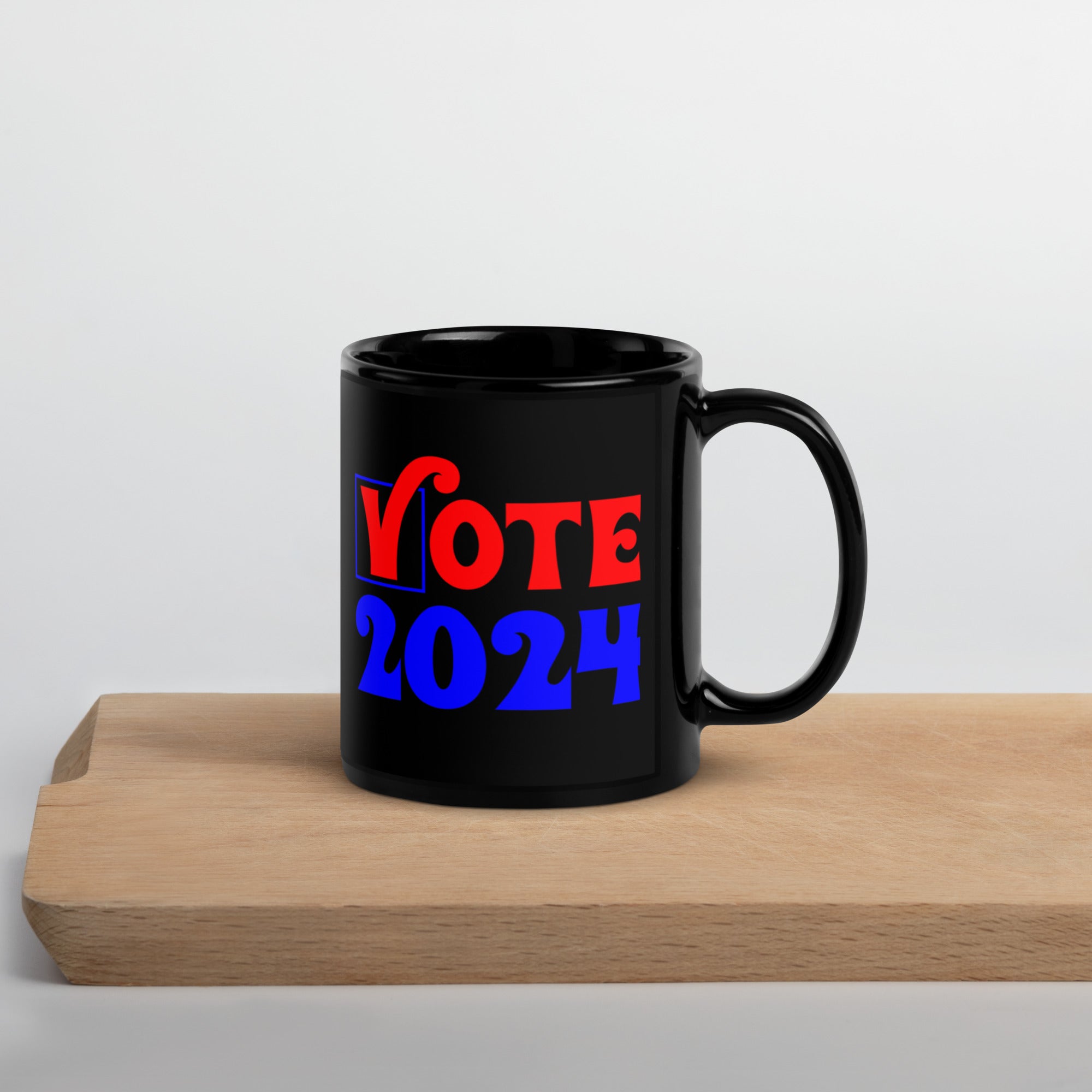 Black Glossy Mug, Harris /Walz 2024