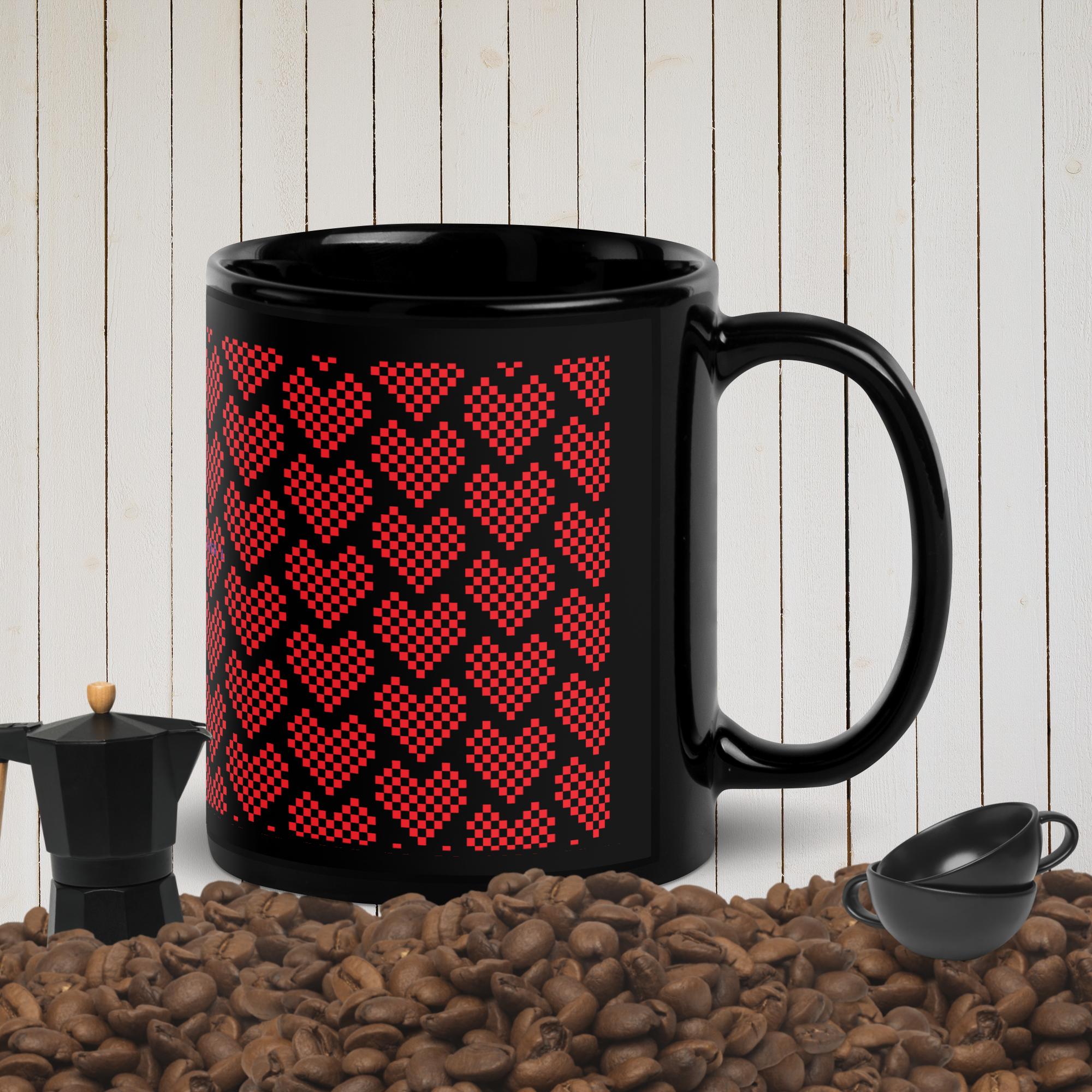 Coffee Mug, Black Glossy Mug Tea Cup,