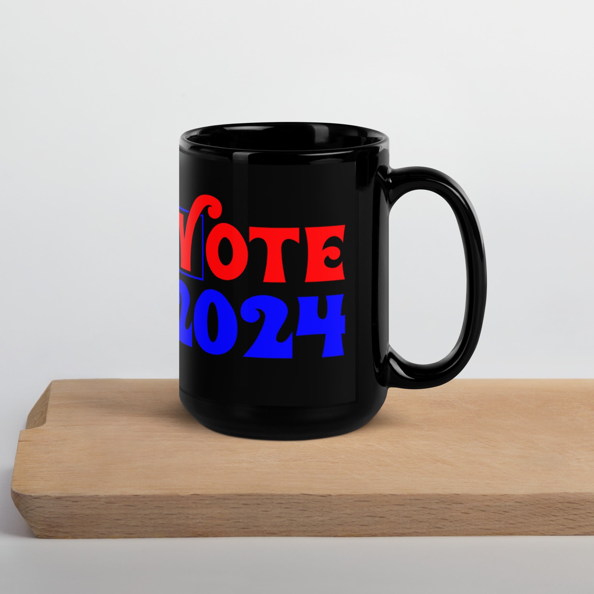 Black Glossy Mug, Harris /Walz 2024