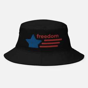 Bucket Hat, Customized Hat, Freedom Hat, Embroidered Hat