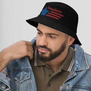 Bucket Hat, Customized Hat, Freedom Hat, Embroidered Hat