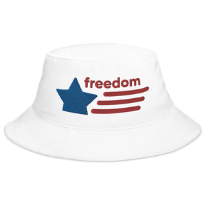 Bucket Hat, Customized Hat, Freedom Hat, Embroidered Hat