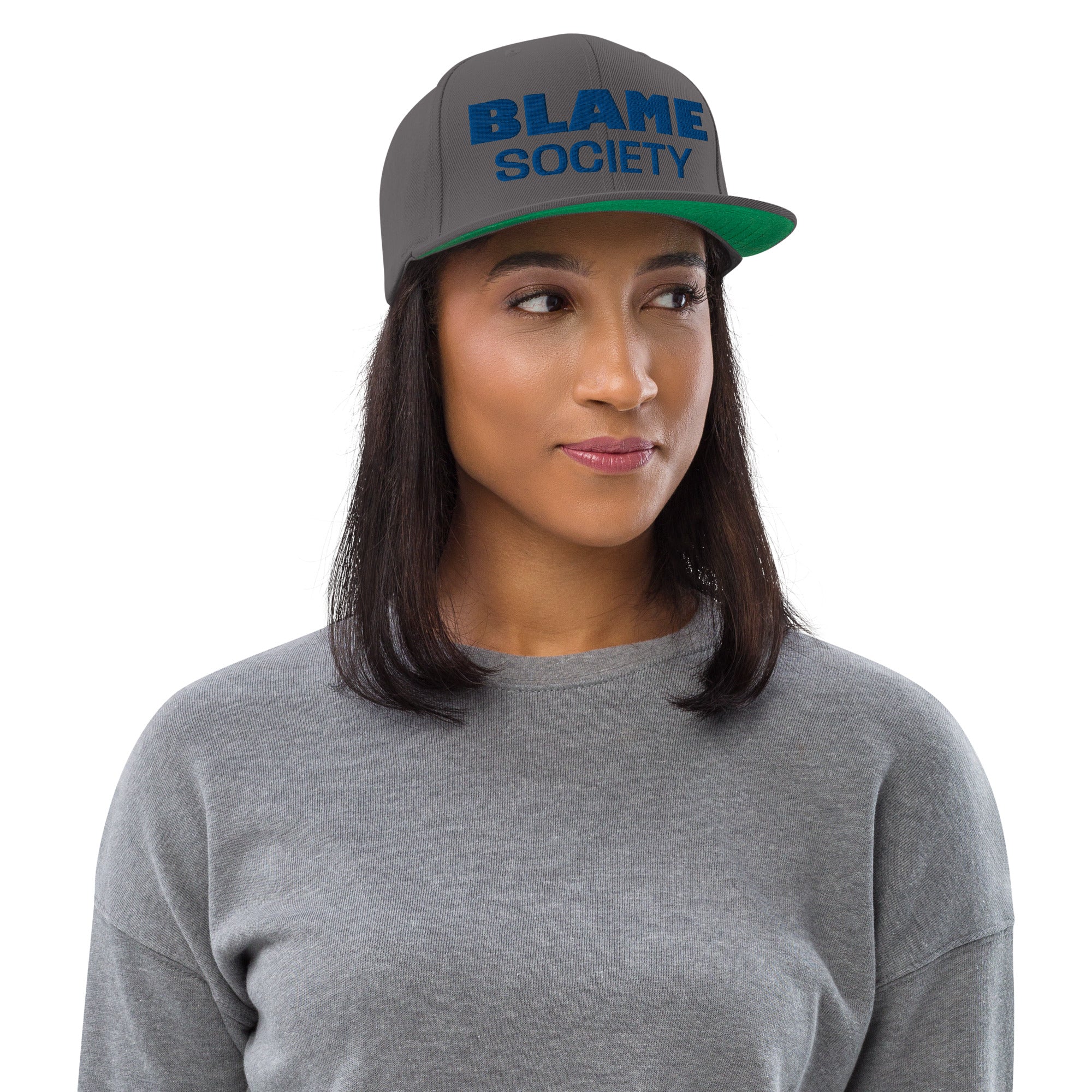 Snapback Hat Unisex hat, blame society hat, git idea