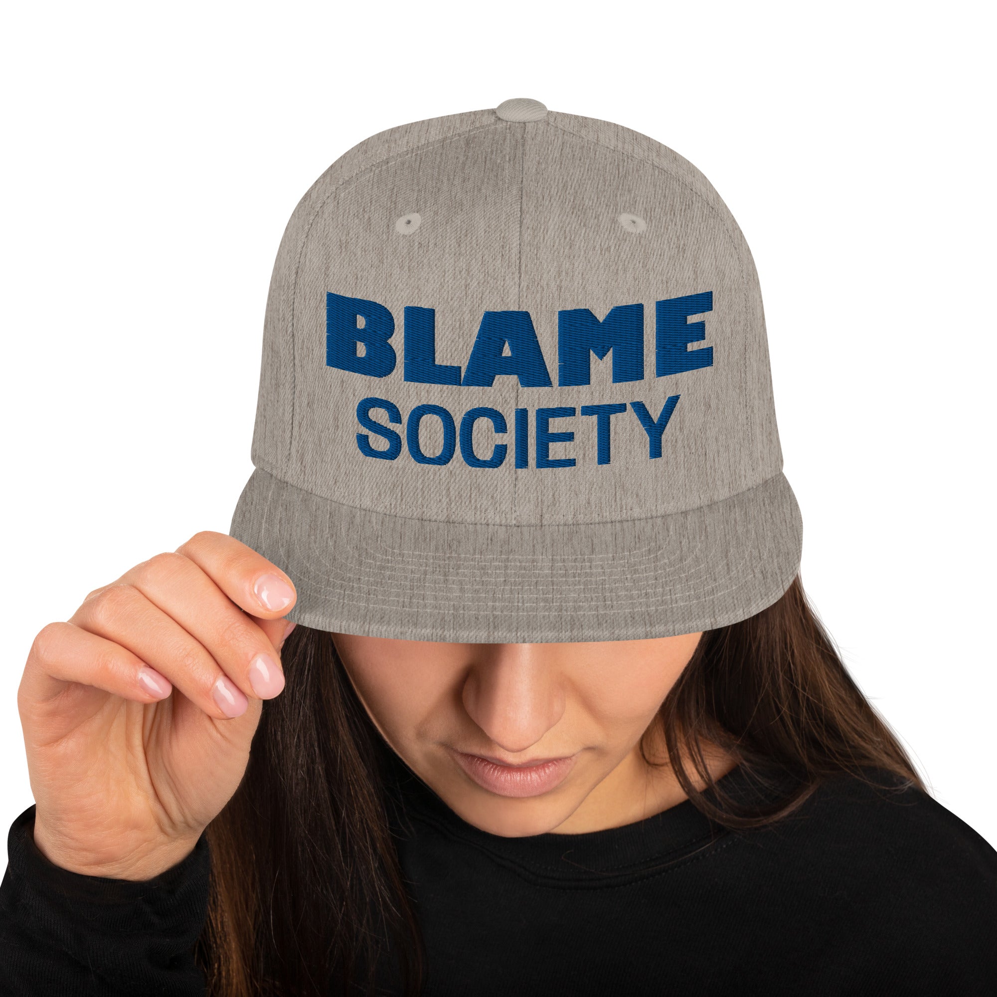 Snapback Hat Unisex hat, blame society hat, git idea