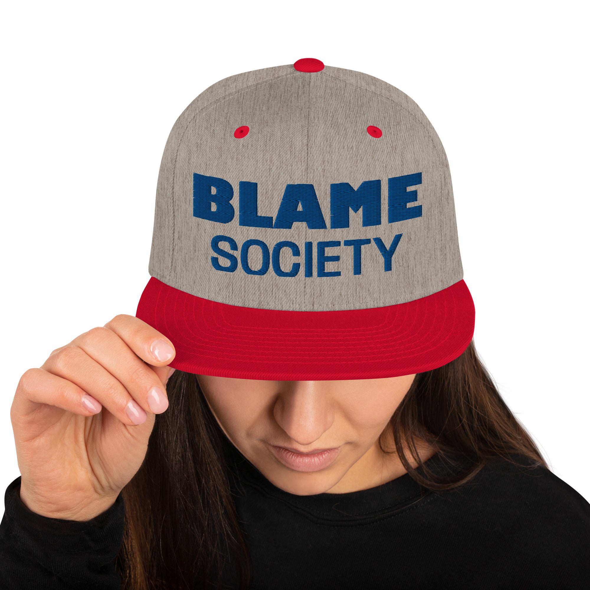 Snapback Hat Unisex hat, blame society hat, git idea