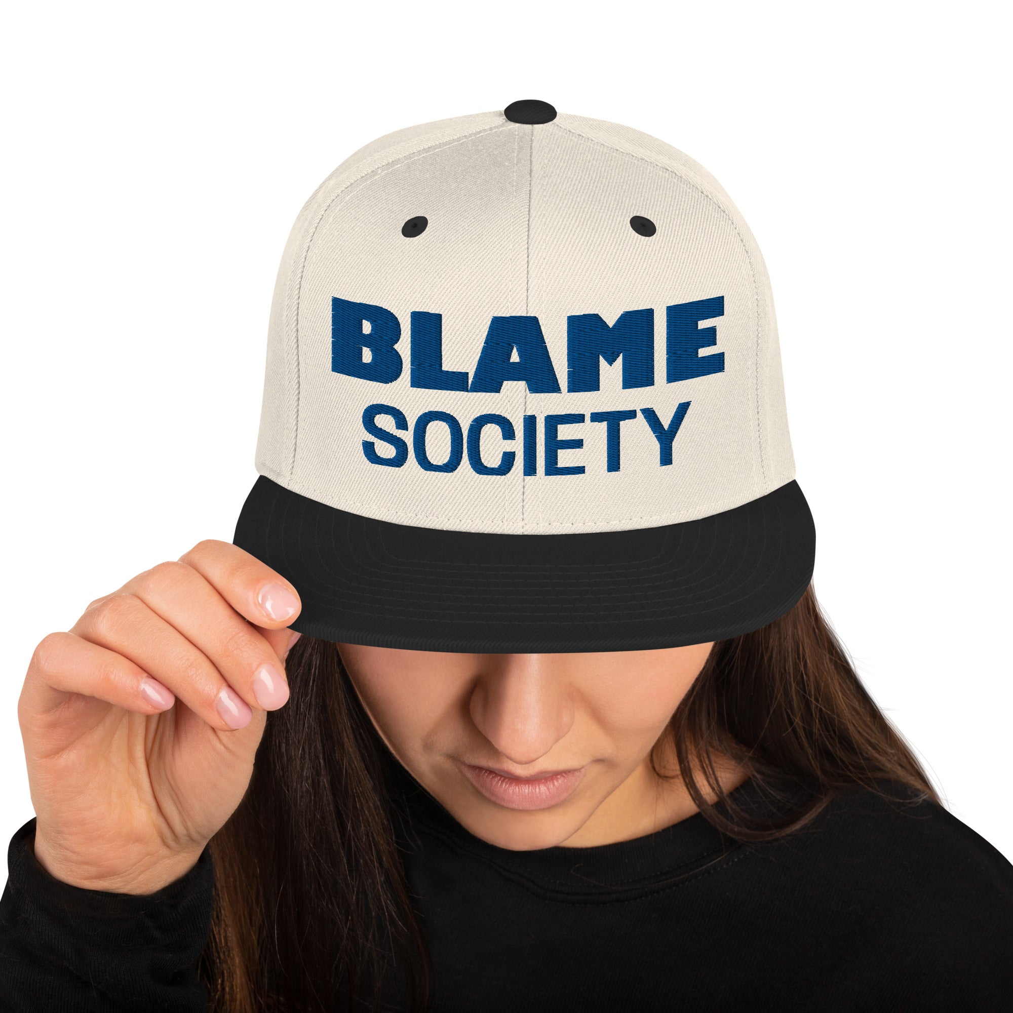 Snapback Hat Unisex hat, blame society hat, git idea