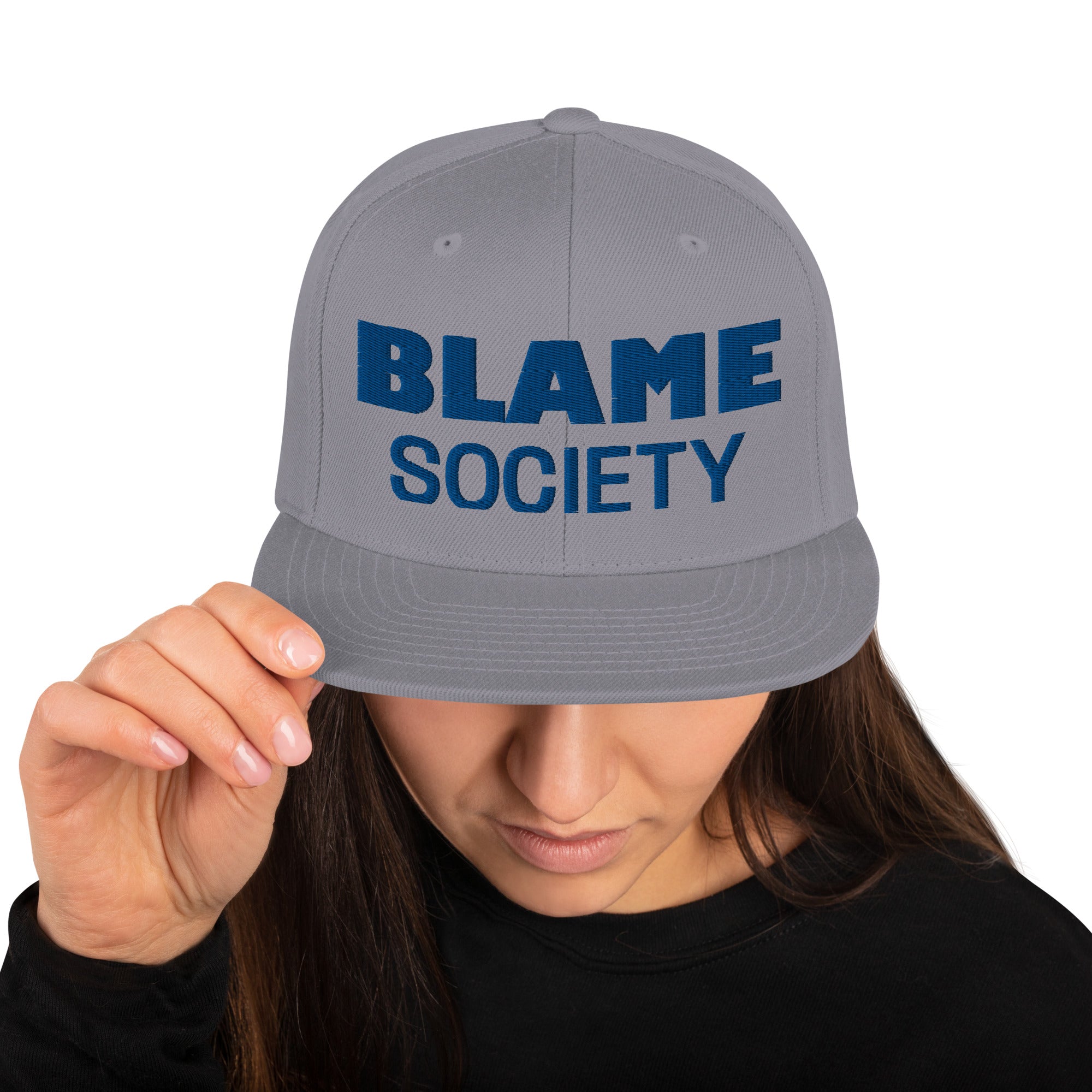 Snapback Hat Unisex hat, blame society hat, git idea