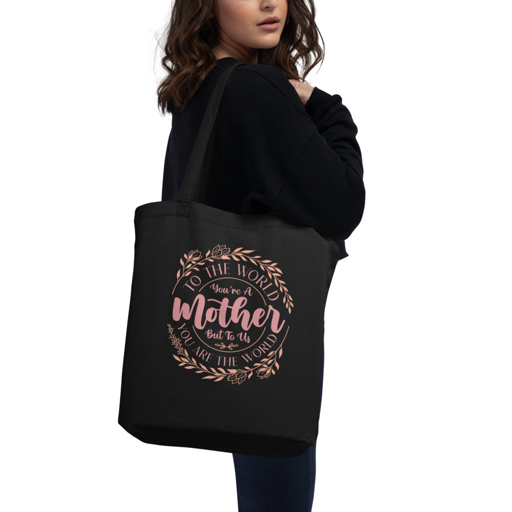 Eco Tote Bag, Design Bag, Customized, Travel, Shopping Black & Cream
