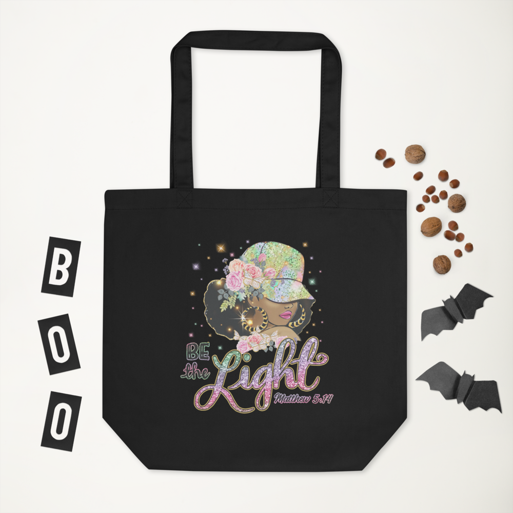 Eco Tote Bag, Design Bag, Customized, Travel, Shopping Black & Cream