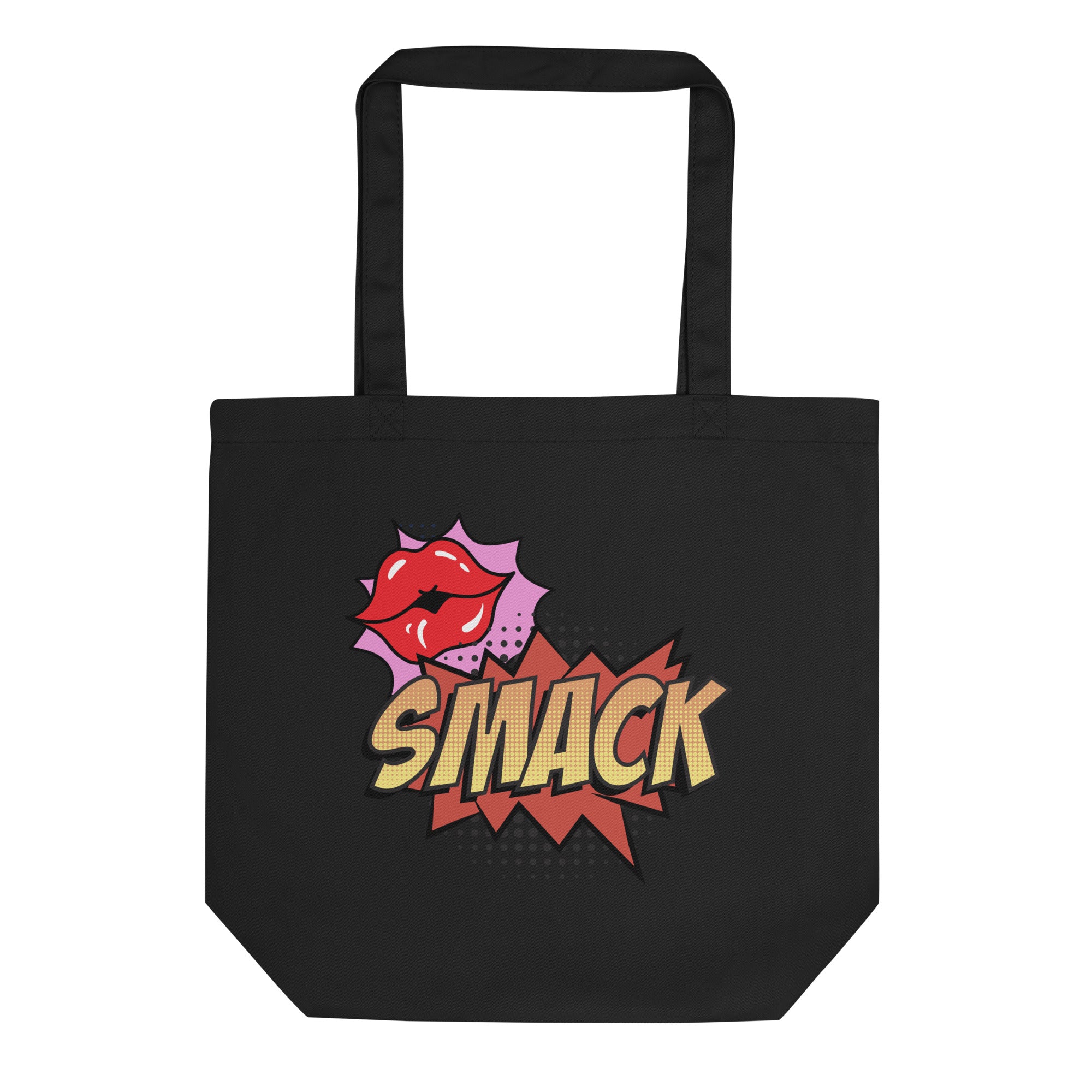 Eco Tote Bag, Smack Kiss Back, School Bag, Gift, Weekend, Travel