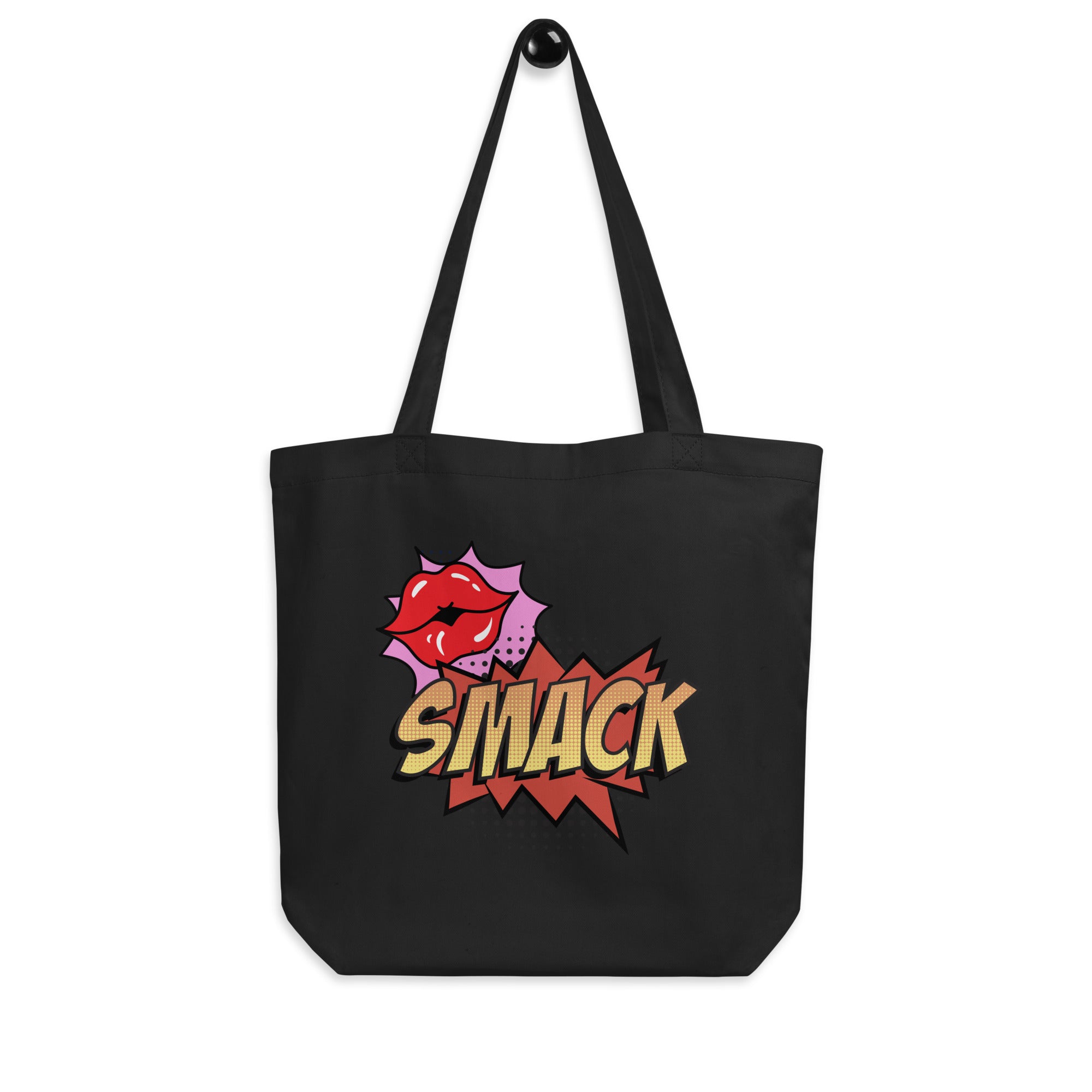 Eco Tote Bag, Smack Kiss Back, School Bag, Gift, Weekend, Travel