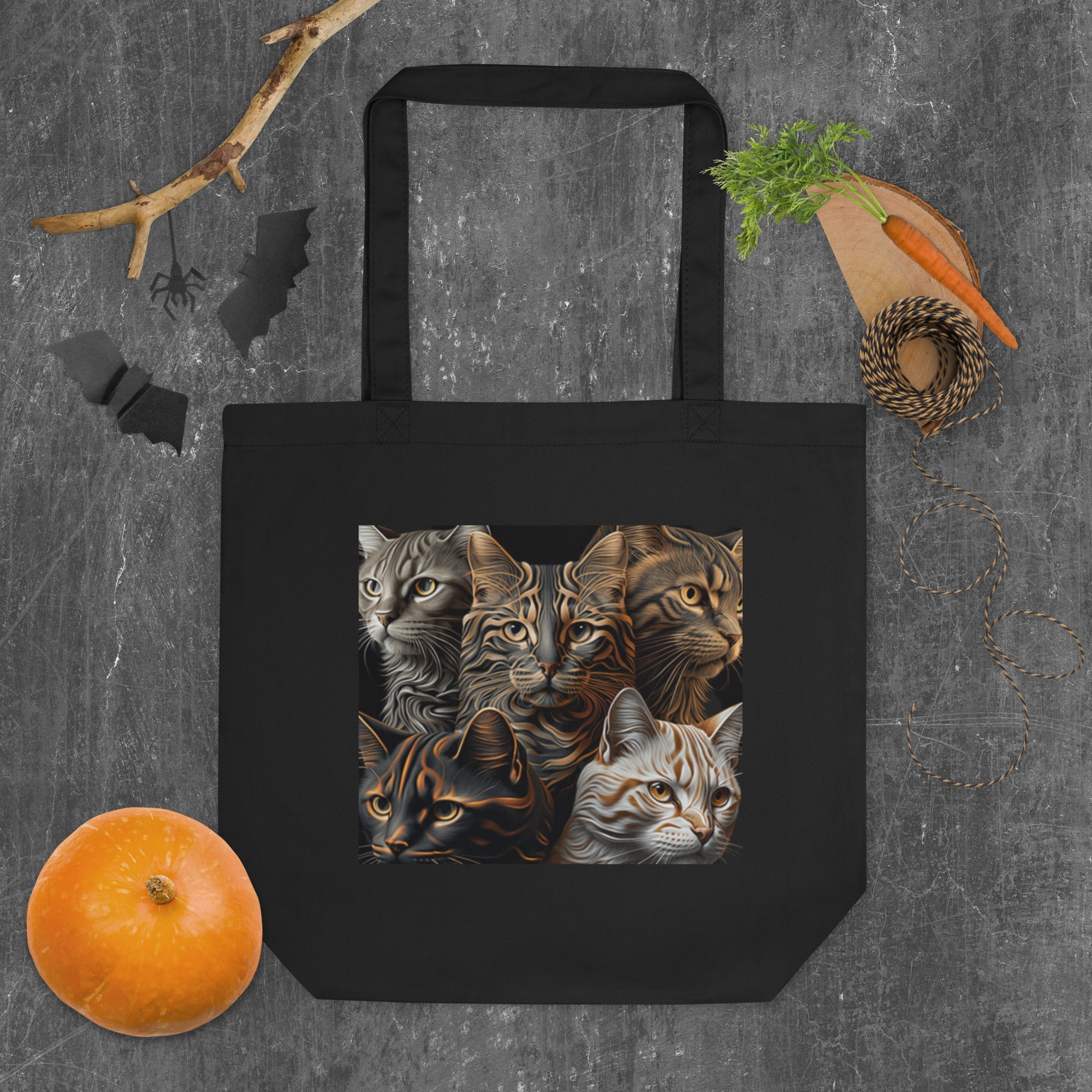 Eco Tote Bag, Cat Tote Bag, Back to School, Gift