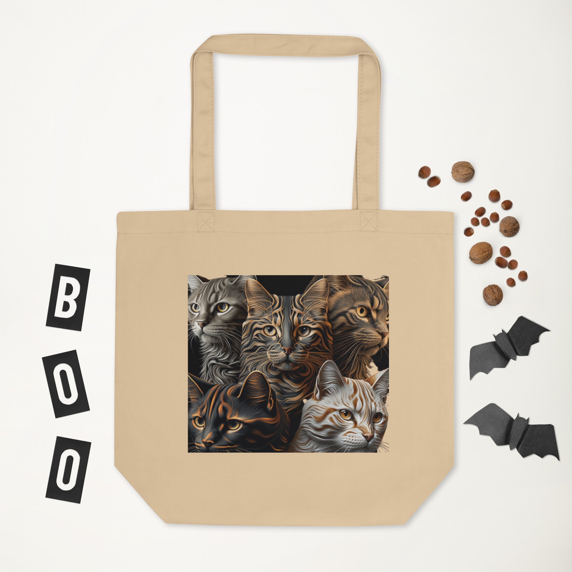 Eco Tote Bag, Cat Tote Bag, Back to School, Gift