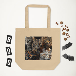 Eco Tote Bag, Cat Tote Bag, Back to School, Gift