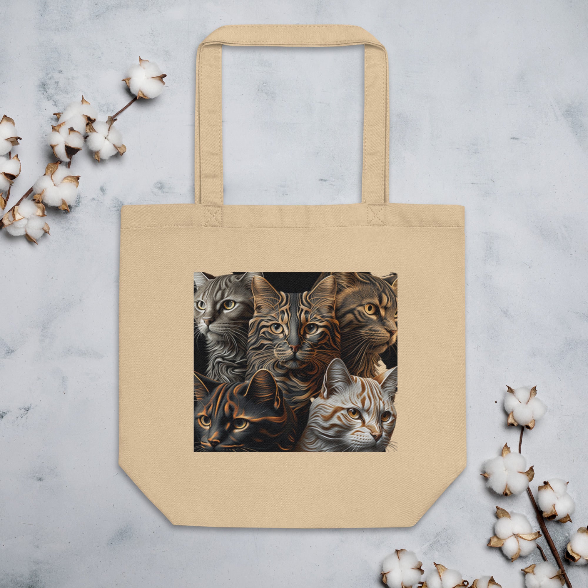 Eco Tote Bag, Cat Tote Bag, Back to School, Gift