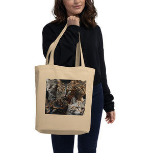 Eco Tote Bag, Cat Tote Bag, Back to School, Gift