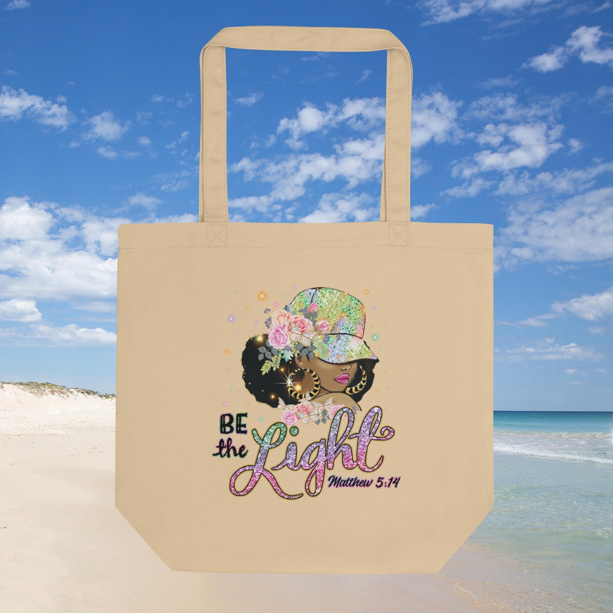 Eco Tote Bag, Design Bag, Customized, Travel, Shopping Black & Cream
