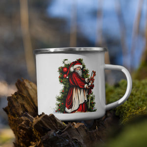 Enamel Mug, Camper Mug-Holiday Cup, Christmas Mug