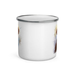 Enamel Mug, Coffee cup, Labrador Dog Mug, camping mug, gift