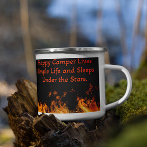 Coffee Cup, Camper's Mug, Enamel Mug, gift for Campers, Outdoor