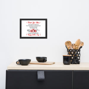 Framed matte paper poster-Mother's Day