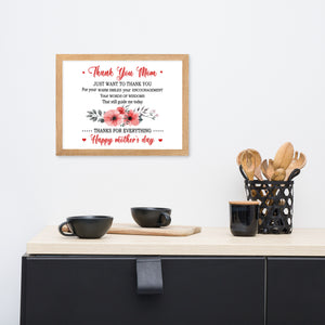 Framed matte paper poster-Mother's Day