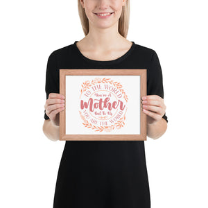 Framed poster.-Mother's Day Poster 8x10, Select your size