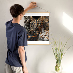 Poster with hangers, Back to College, CAT Lovers Poster, Gift
