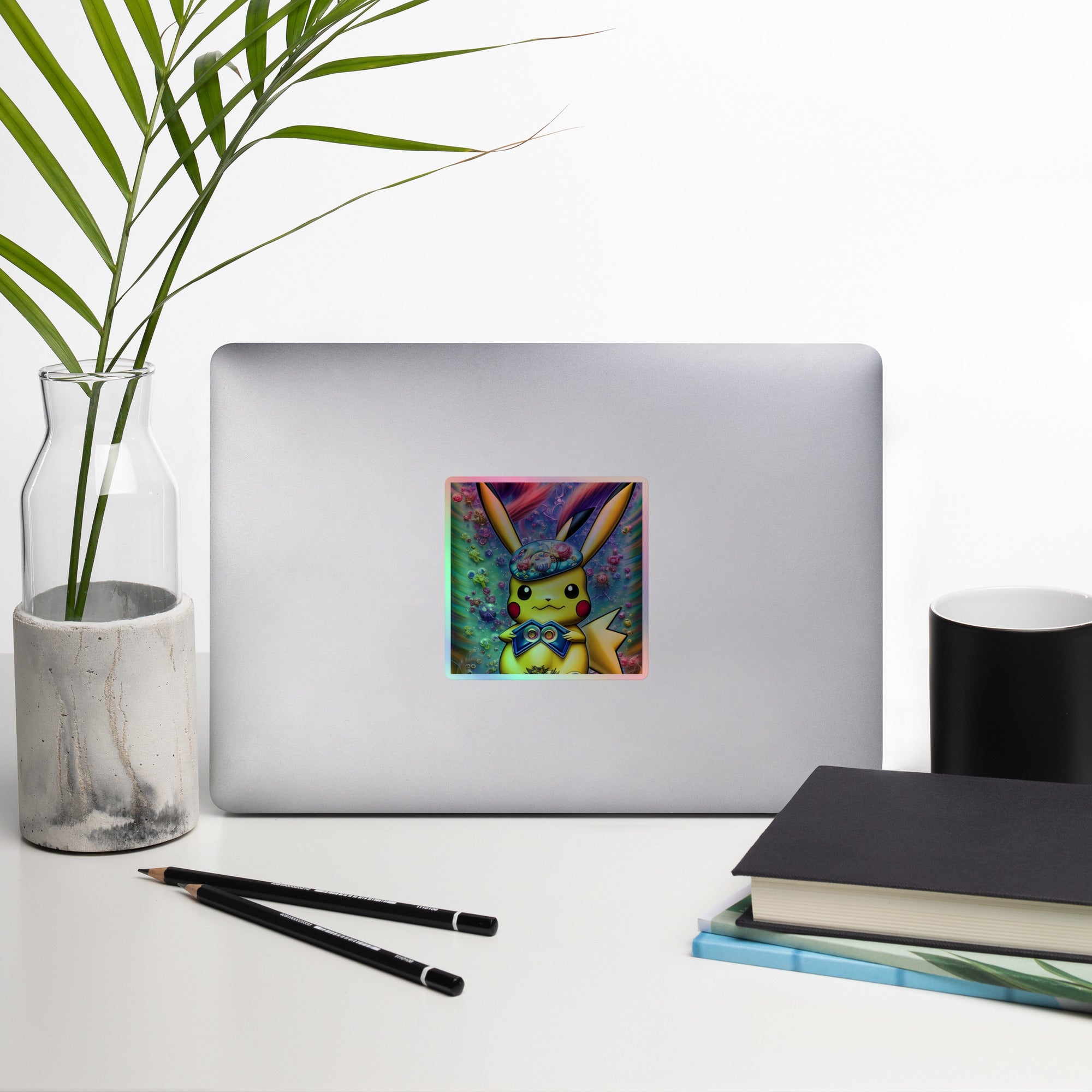 Holographic stickers, iPhone, Lab top, cups