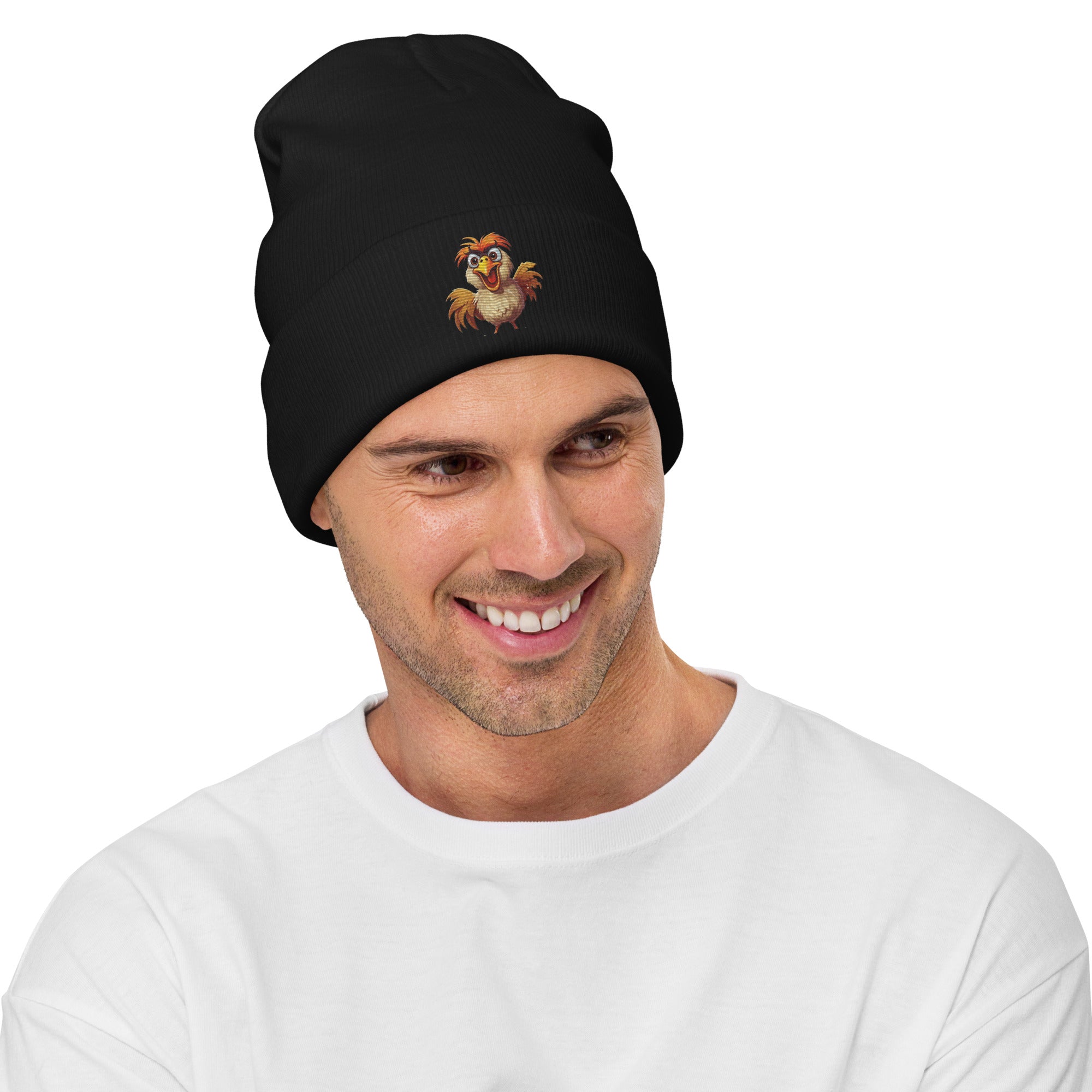 Embroidered Beanie, Form Fitted Beanie, warm, Cozy, Gift