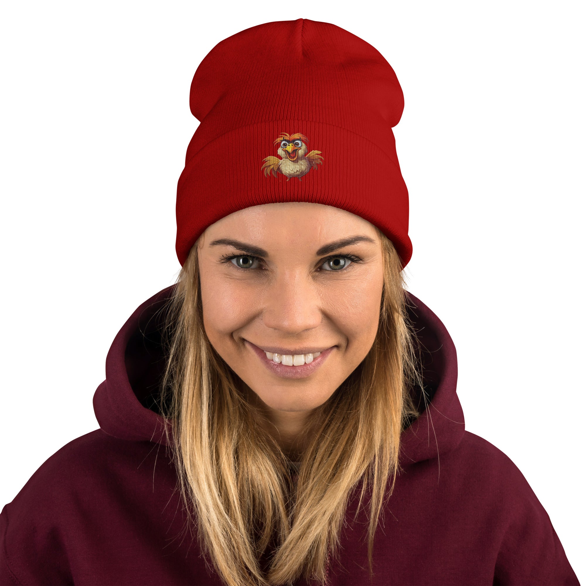 Embroidered Beanie, Form Fitted Beanie, warm, Cozy, Gift