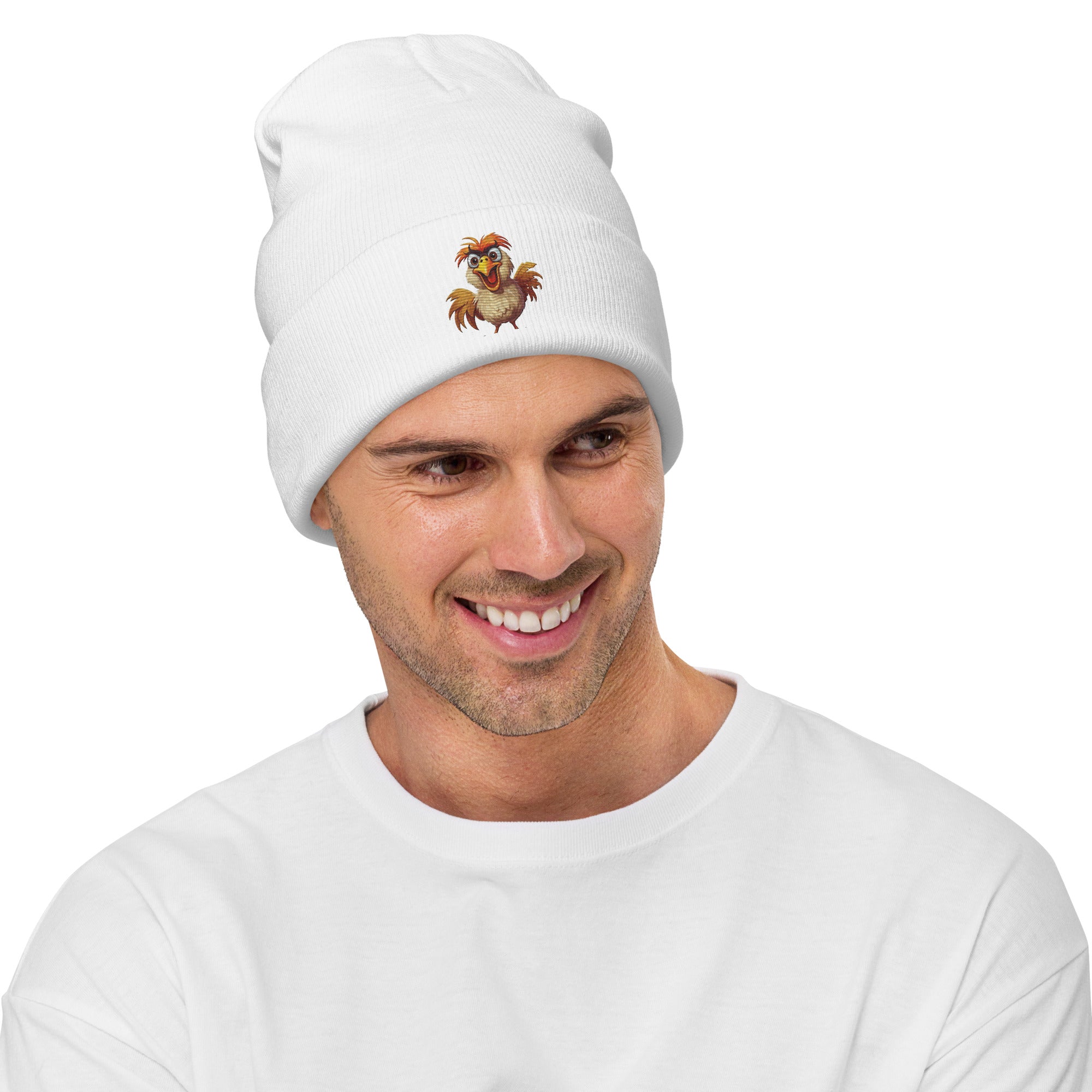 Embroidered Beanie, Form Fitted Beanie, warm, Cozy, Gift