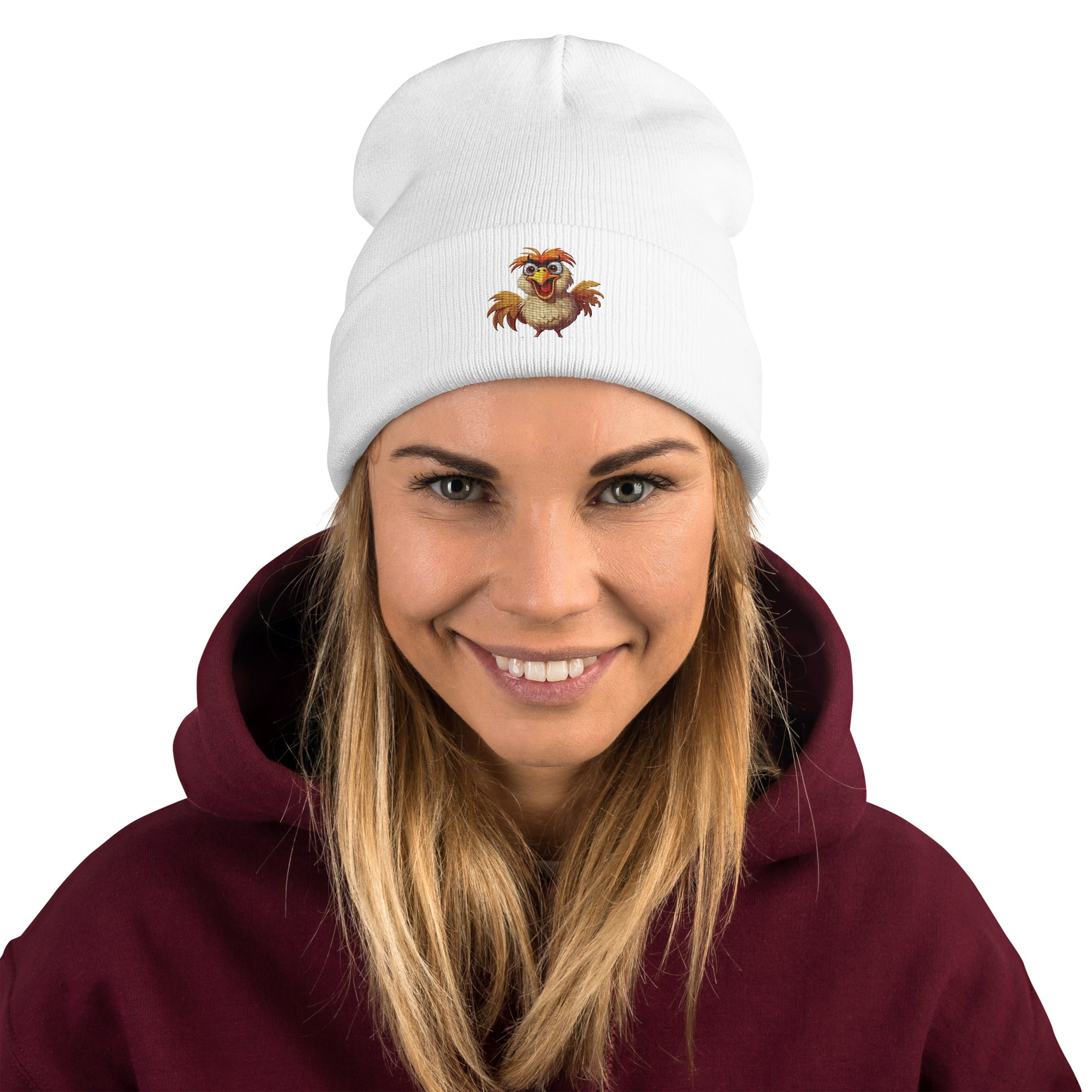 Embroidered Beanie, Form Fitted Beanie, warm, Cozy, Gift