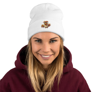 Embroidered Beanie, Form Fitted Beanie, warm, Cozy, Gift
