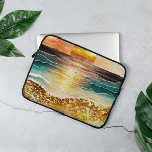 Laptop Sleeve, Back to School, Sunset, Customized, 13" & 15" Gift