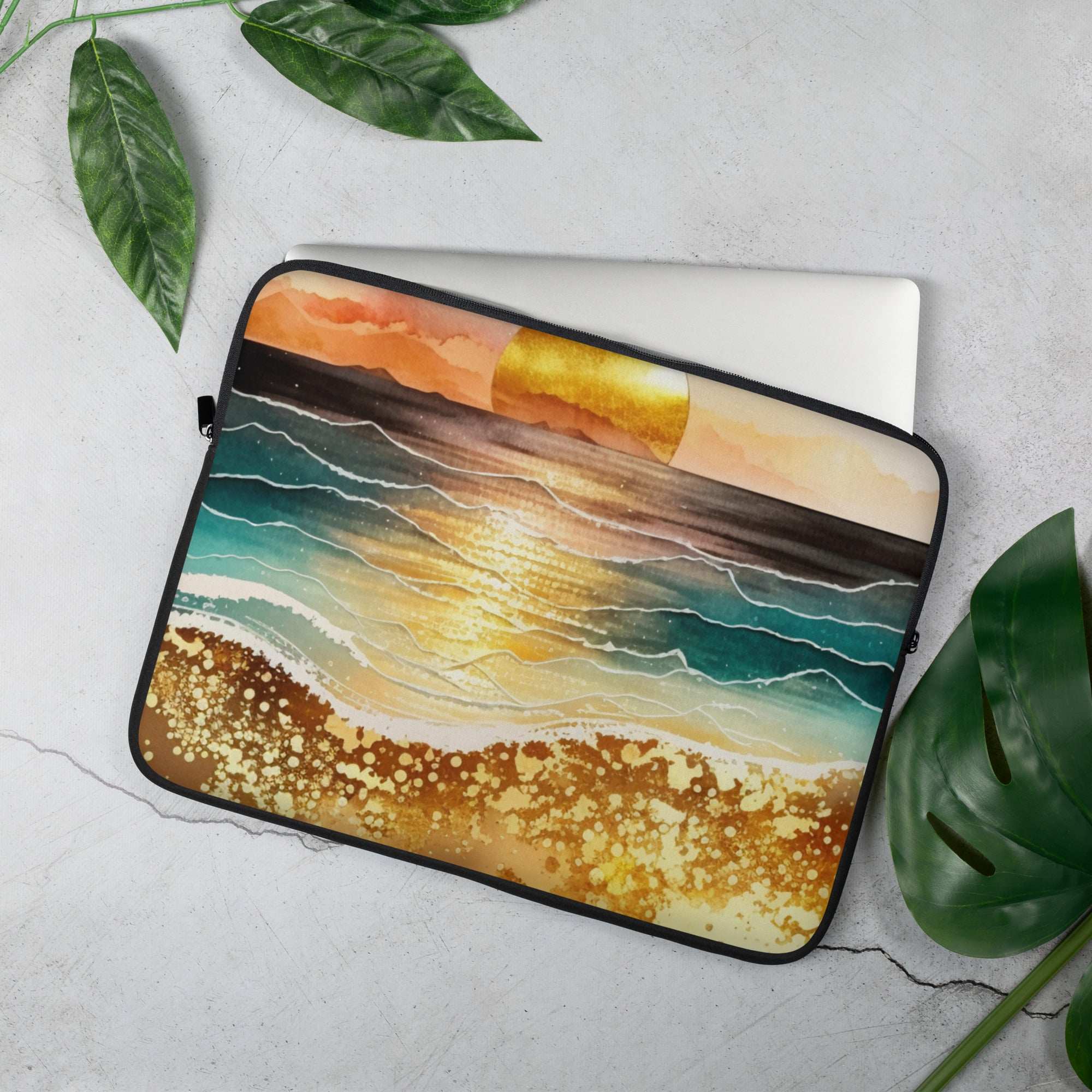 Laptop Sleeve, Back to School, Sunset, Customized, 13" & 15" Gift