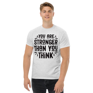 Men's classic tee, (Stronger then you think) Back to School, Gift, Travel