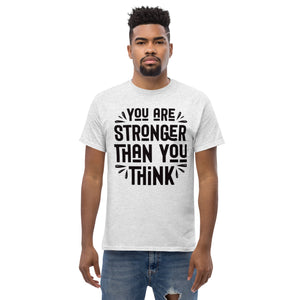 Men's classic tee, (Stronger then you think) Back to School, Gift, Travel